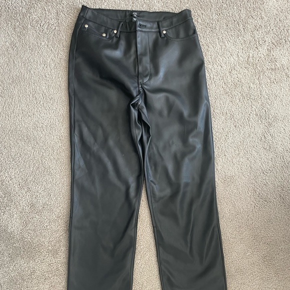 River Island Vegan Leather Pants - Picture 2 of 4
